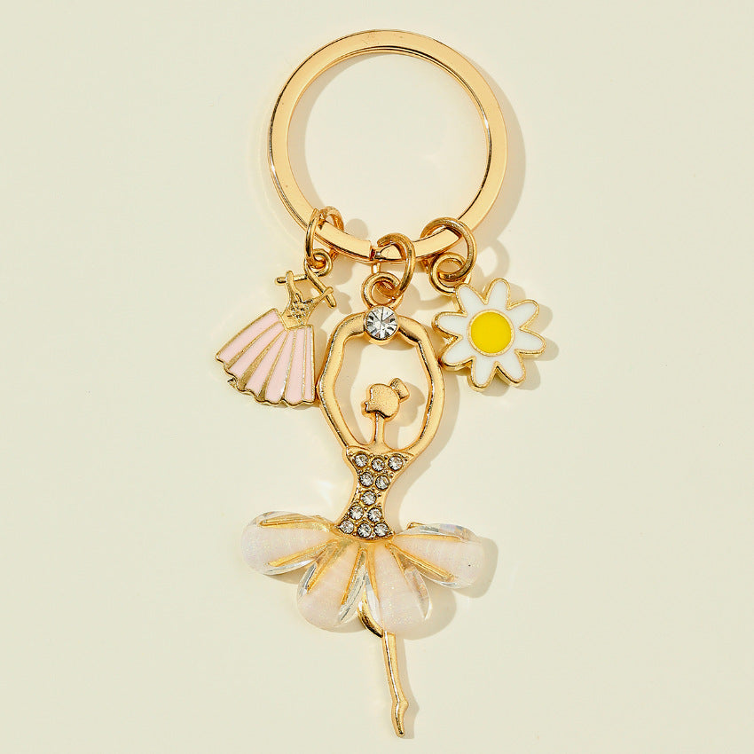 Wholesale Alloy Dancing Girls Alloy Key Chain